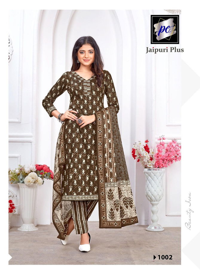 Jaipuri Plus Vol 1 By PC Poplin Cotton Printed Kurti With Bottom Dupatta Wholesale Shop In Surat 